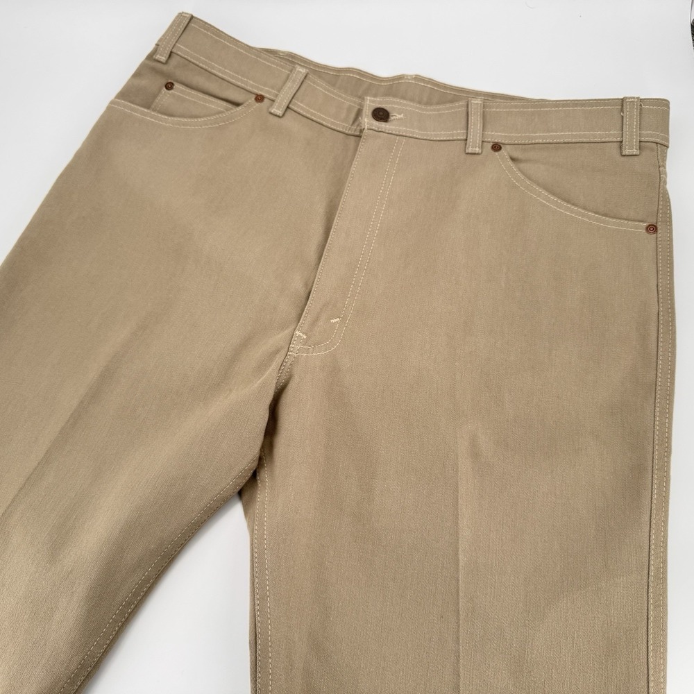 Vtg Mens 80s Khaki Levis Skosh More Room White Tab 40x30 Denim Pants Retro USA